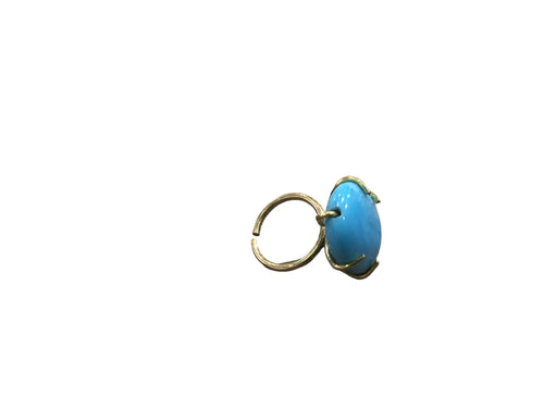 Turquoise and Brass Ring