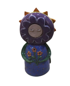 Garden Totem - Purple and Orange Flower