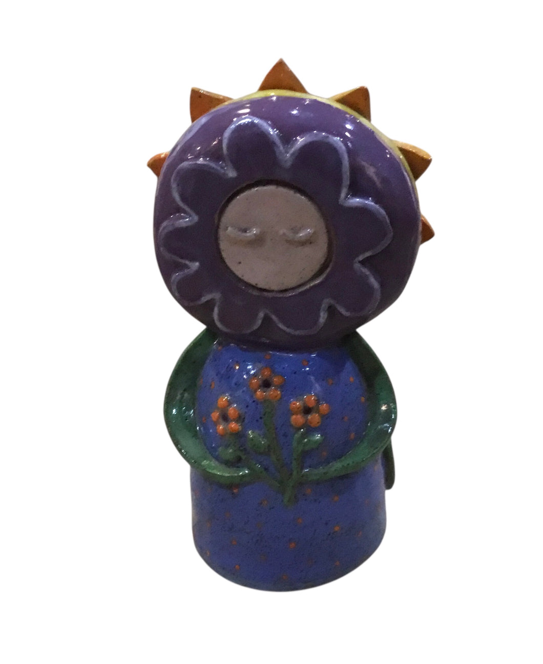 Garden Totem - Purple and Orange Flower