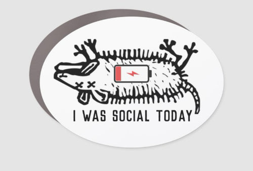 I Was Social Today Fridge Magnet