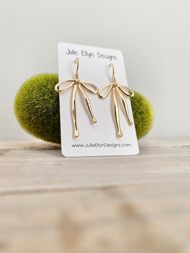 Gold Bow Earrings