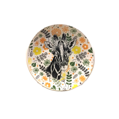 Giraffe & Flowers Trinket Dish