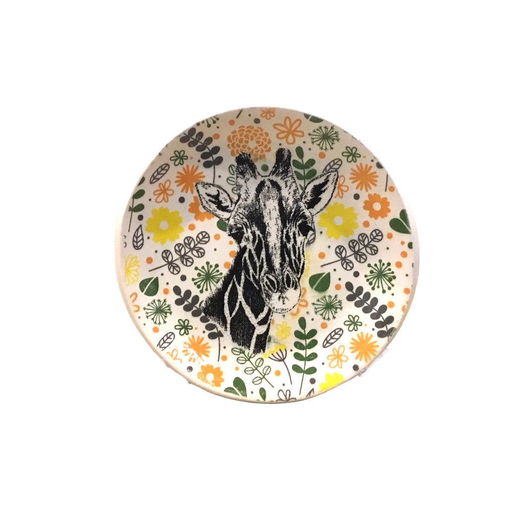 Giraffe & Flowers Trinket Dish