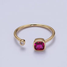 Double Mini CZ Open Adjustable Ring