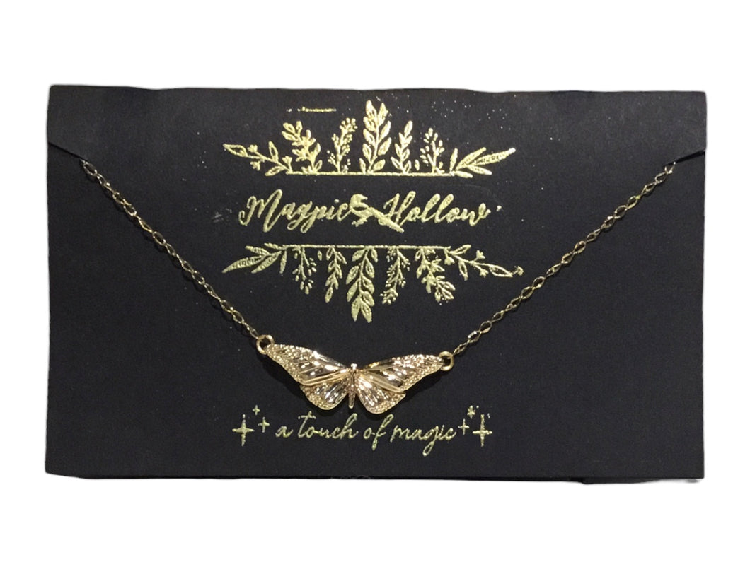 Golden Moth Necklace