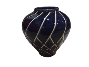 "Caffeinated Spider" Cobalt Vase (7")