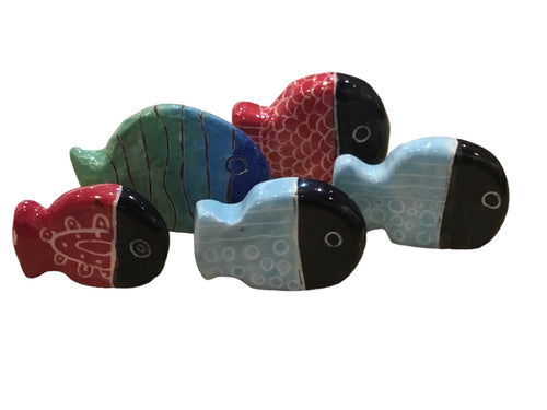 Ceramic Fish Sculpture Stones