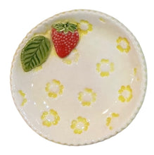 Small Round Plate with Strawberry - Decorated Back