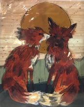 Kissy face foxes