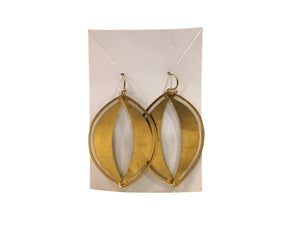 Brass Crescent Maxi Earrings