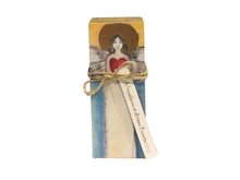Small Wood Block Angel " A friend loves at all times.."