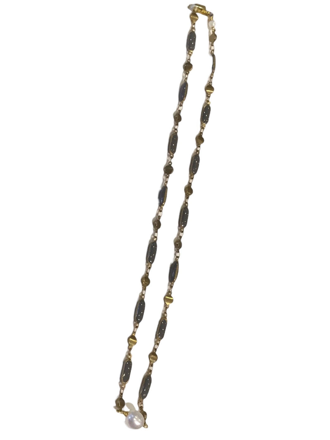 Dove Enamel w/ Pearl Necklace