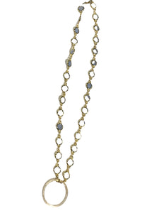 Aqua on Gold Necklace