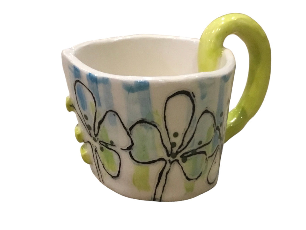 Abstract Flower Ceramic Mug