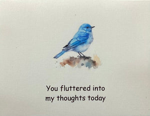 You Fluttered Into My Thoughts Notecards