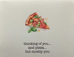 Thinking of You and Pizza Notecards