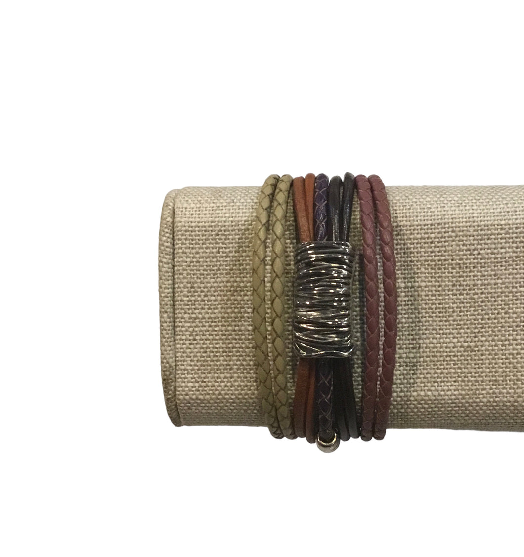 Multi-Strand Leather Bracelet
