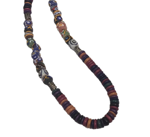 Colorful Painted Bead Necklace