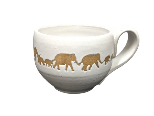 Elephant Parade Clay Mug (Cream & Chocolate)