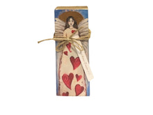 Small Wood Block Angel " A friend loves at all times.."
