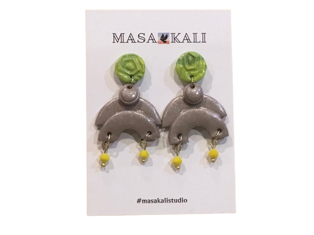 Clay Abstract Shape Stud Earrings