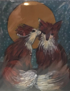 Kissy face foxes