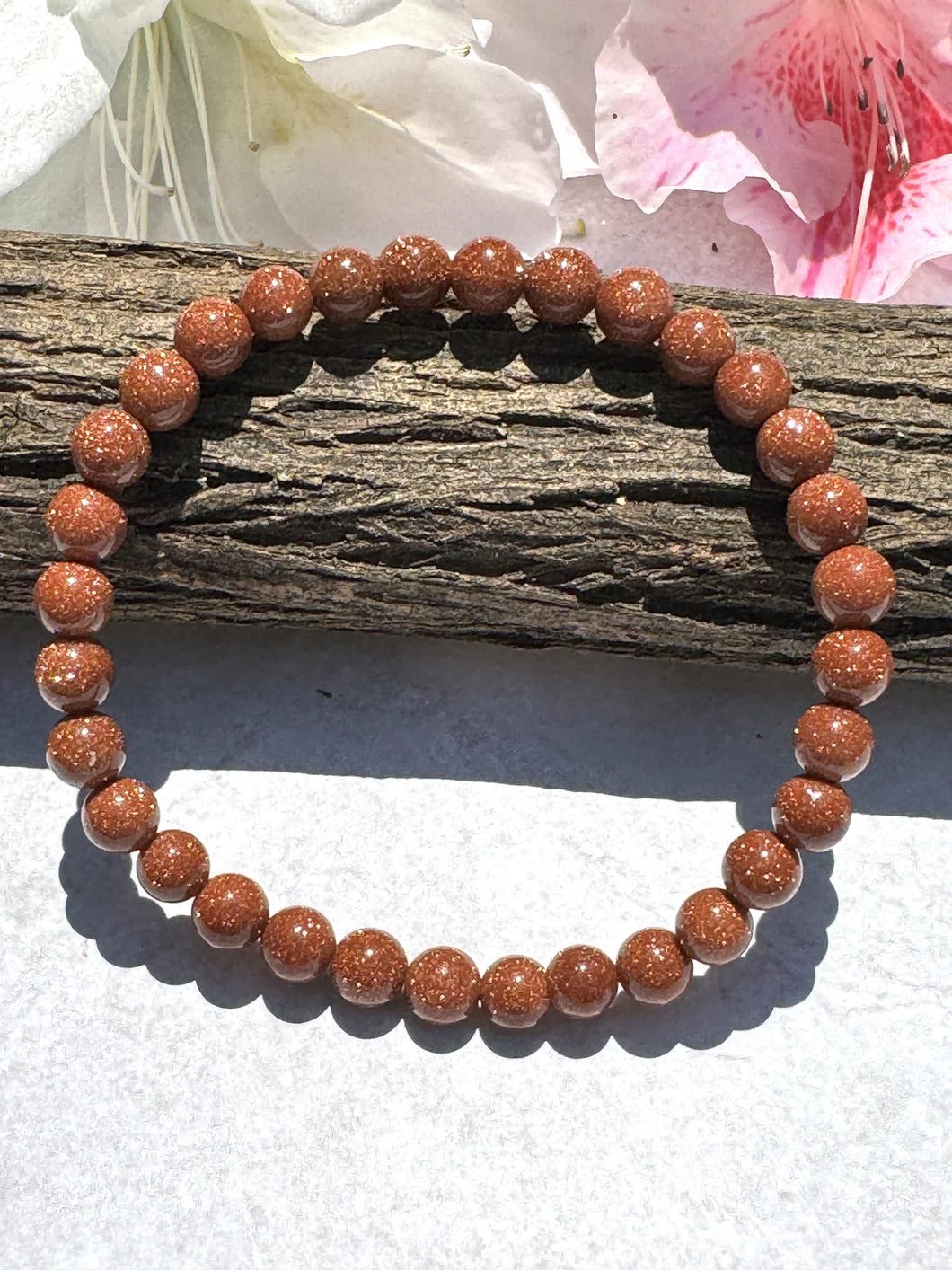 Goldstone Bracelet--6 mm