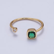 Double Mini CZ Open Adjustable Ring