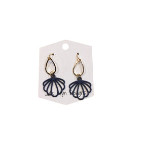 Gold and Navy Earrings