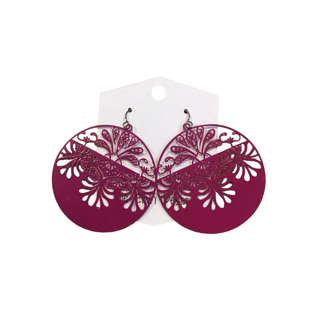 Fuchsia Filigree Earrings