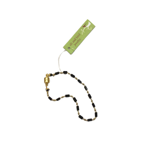 Custom bracelet black and gold