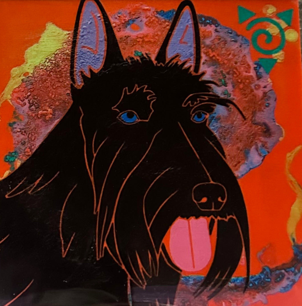 Black Schnauzer Coaster