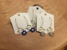 Beaded Floral Dangle Earrings