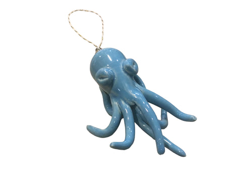 Blue Octopus Ornament