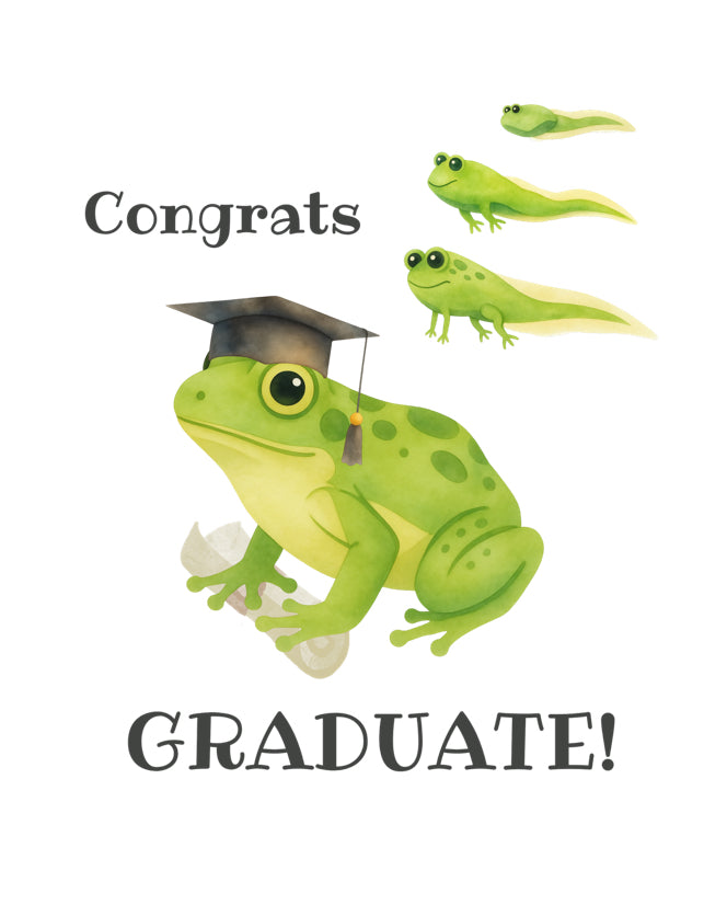 Graduation Card - Frog – Wild Oats & Billy Goats Decatur