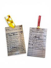 Vintage Checkout Card Bookmark