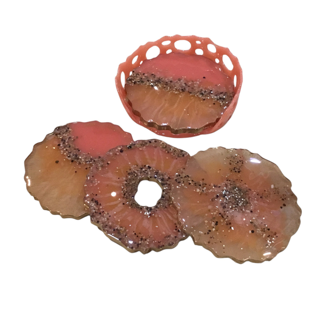 Coaster Set - Coral