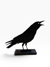 Crow Wooden Cutout Stand