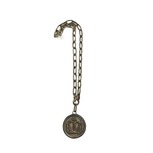 Brass Crown Necklace