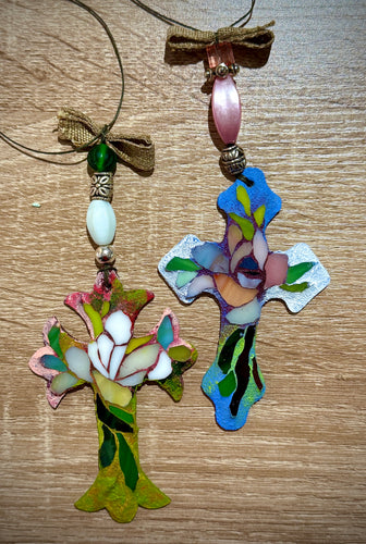 Cross Ornament--Green