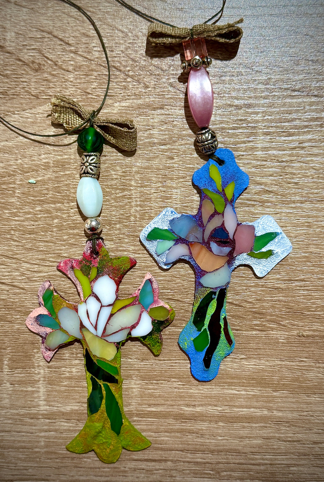 Cross Ornament--Green