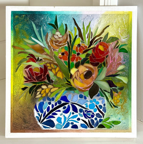 Autumn Bunch with Blue and White