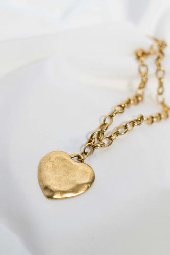 Large Gold Heart Necklace 16