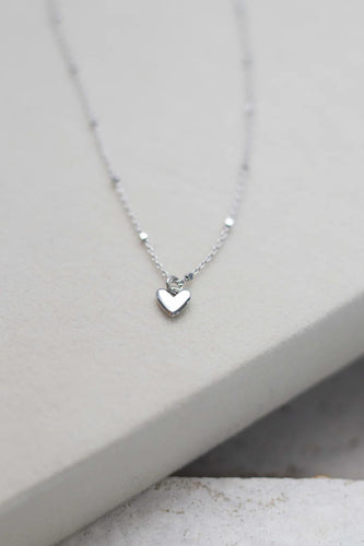 Silver Dainty Heart Necklace 16