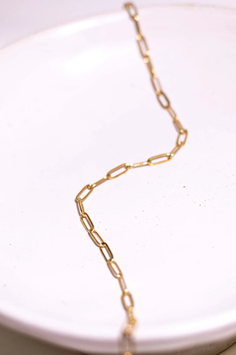 Gold Paperclip Necklace 16