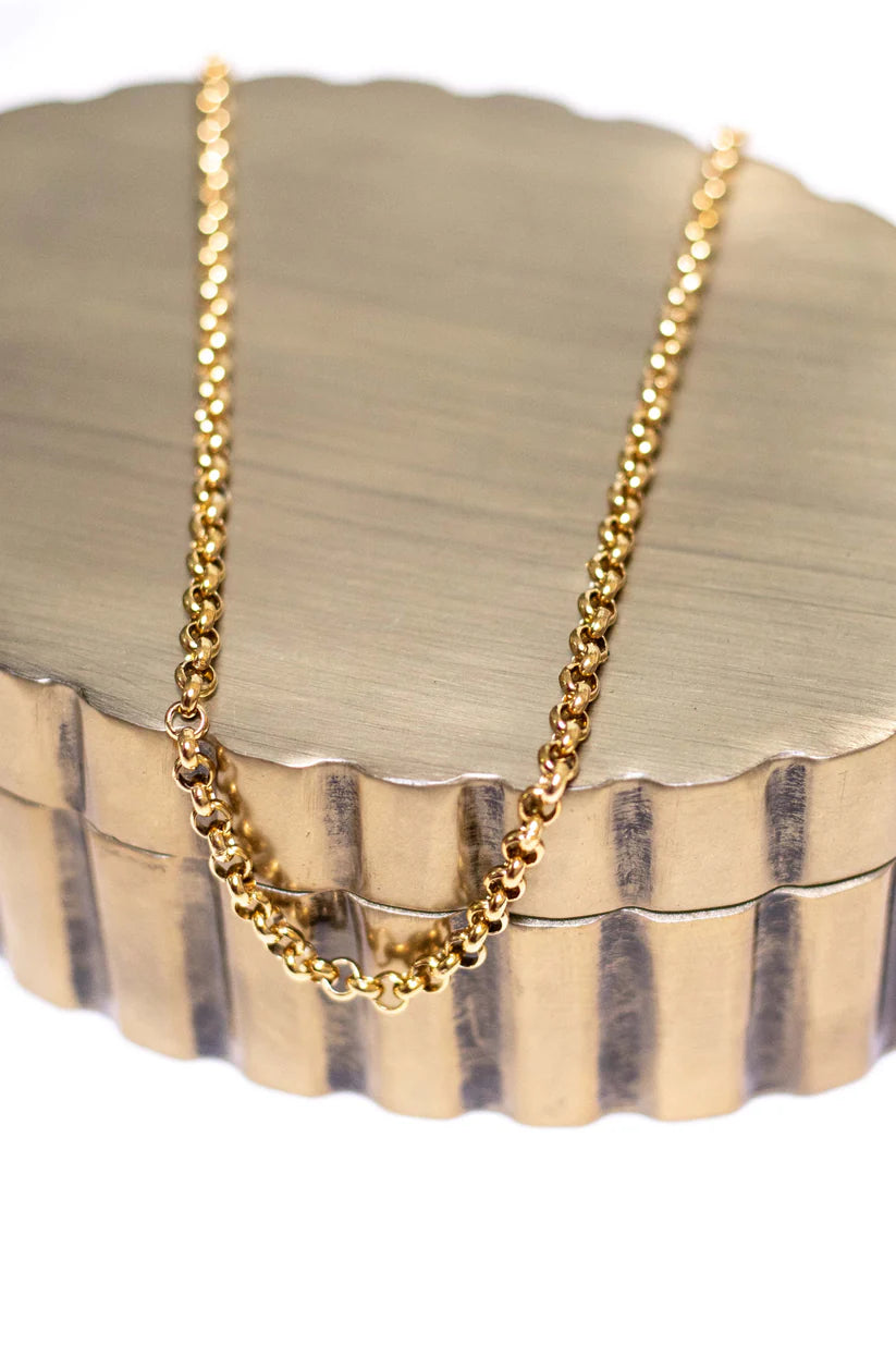 Gold Bubble Chain Necklace 16