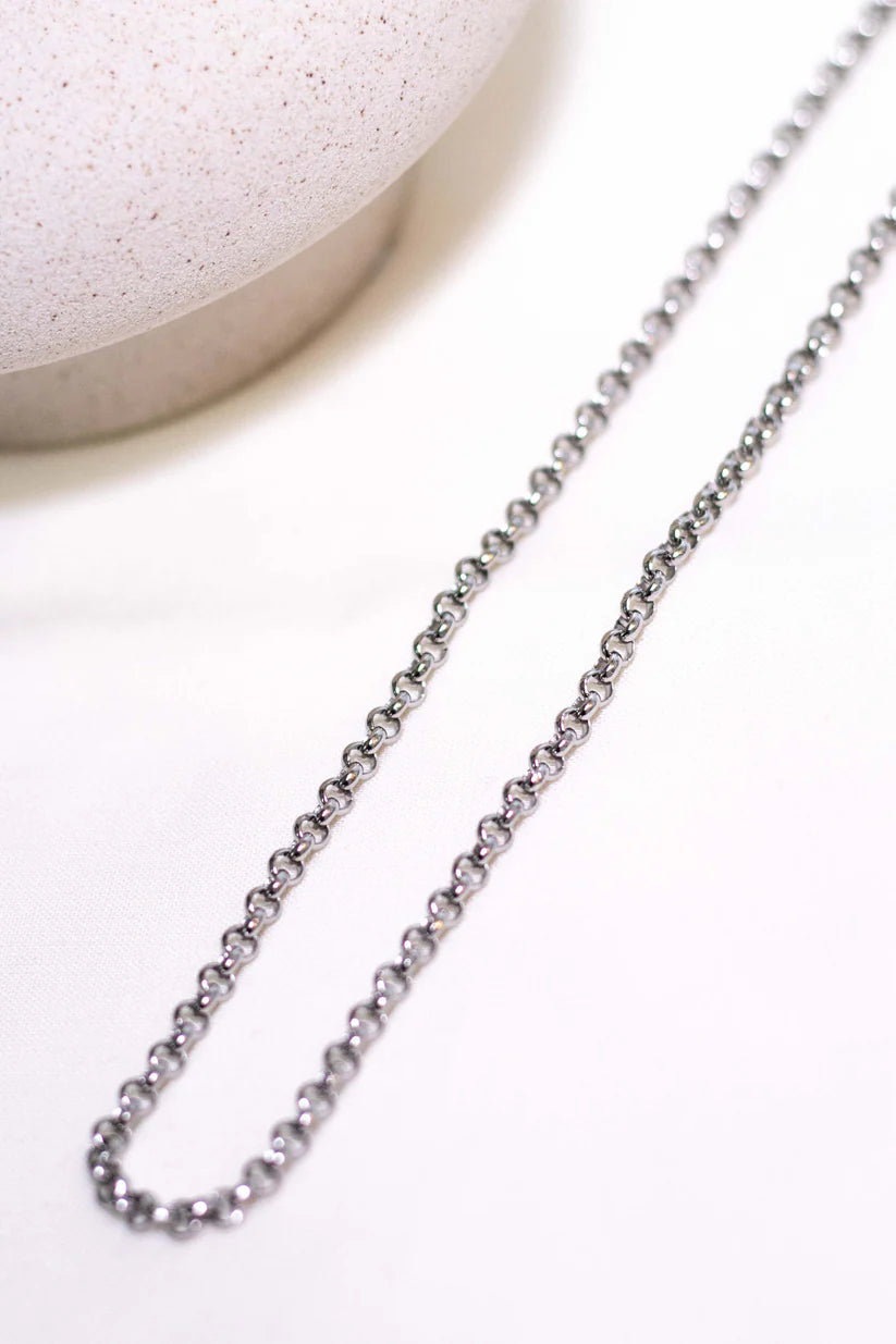 Silver Bubble Chain Necklace 16