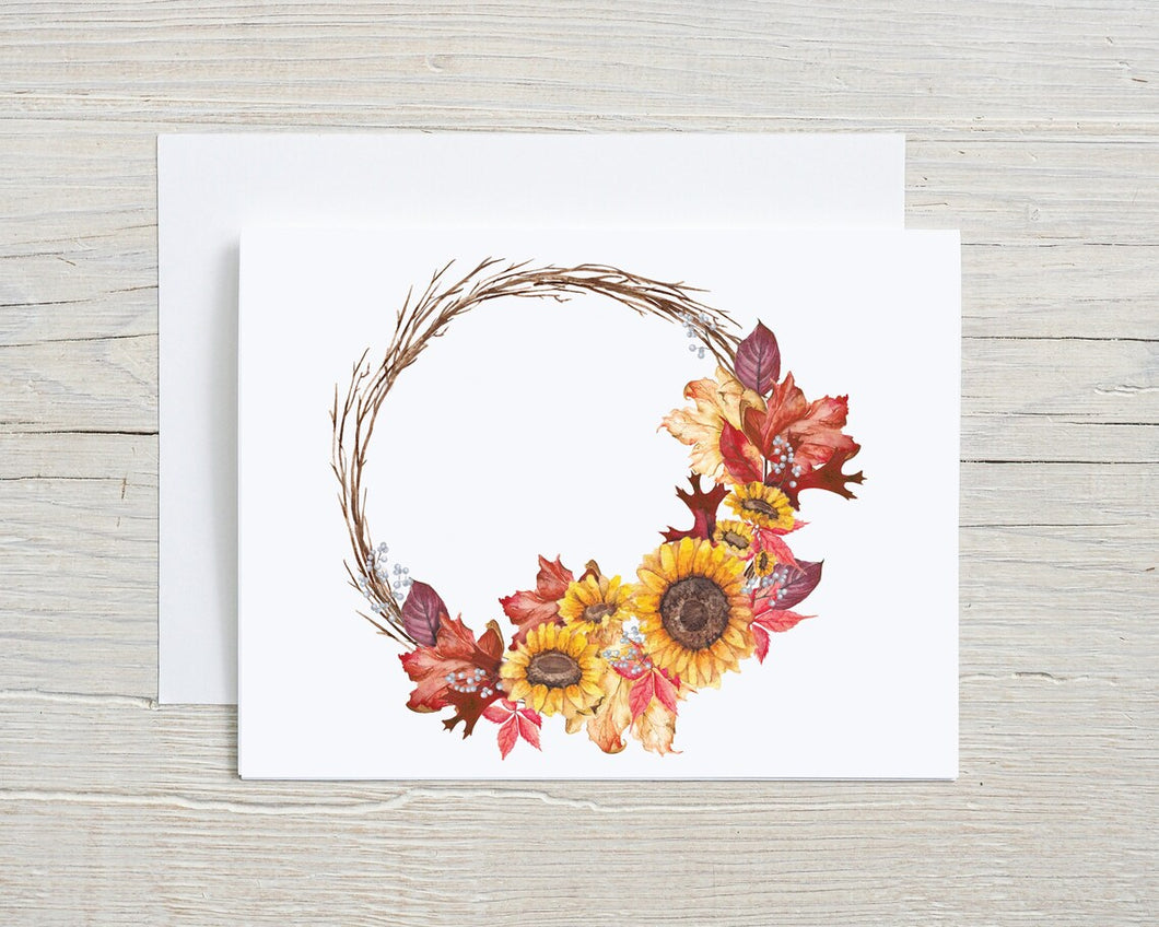 Fall Wreath Greeting Card