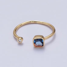 Double Mini CZ Open Adjustable Ring