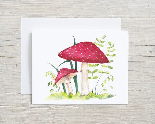 Red Mushroom Greeting Card